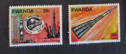 Rwanda 1976 Space Apollo Soyouz 2 Stamps Mnh - Gebruikt