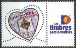 France Personnalisé N° 3632,Aa ** Fête De La Saint Valentin. Coeur Chanel; Logo "Les Timbres Personnalisés" Gomme Mate - Ungebraucht