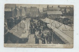 Avesnes-le-Comte (62) : Le Marché En 1915 (animé)  PF. - Avesnes Le Comte