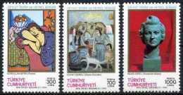 TURKEY 1990 (**) - Mi. 2907-09, State Exhibition Of Painting And Sculpture - Ongebruikt