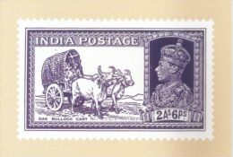 India  Dak Bullock Cart Mode Of Transport, King George VI, 2a6p Stamp Reproduced Card By India Post - Sonstige (Land)