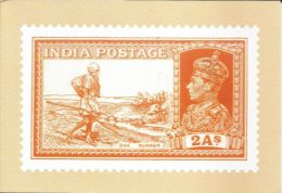 India  Dak Runner Mode Of Transport, King George VI, 2Annas Stamp Reproduced Card By India Post - Sonstige (Land)