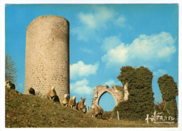 CPM  87  CHALUS    RUINES EGLISE ROMANE DONJON CHATEAU CHABROL  OU FUT BLESSE RICHARD COEUR DE LION - Chalus