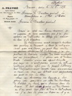 VP3525 - Lettre De Mr A. FRAYSSE Agent Spécial Des Manufacture De L´Etat à BUENOS AIRES & PARIS Concernant  Tabac - Documenti