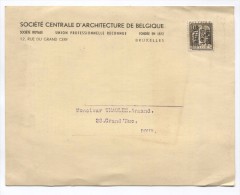 TP 337 Préos Bruxelles 1935 S/Document Commerciale Société Centrale D'Architecture De Belgique V.Dour AP890 - Typos 1932-36 (Cérès Und Mercure)