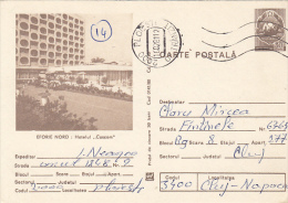 39413- EFORIE NORD- CASCOM HOTEL, TOURISM, POSTCARD STATIONERY, 1981, ROMANIA - Hôtellerie - Horeca