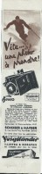 Encart Publicitaire/SKI//Appareil Photographique/VOIGTLÄNDER/ ASNIERES/Revue Touring Club De France/1938  ILL96 - Sports & Tourisme