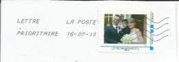 Timbre Personnalisé, Photo, Jeune Couple De Mariés - Cachet Postal 2010 - Other & Unclassified