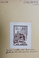 Thor CARLANDER - SUEDE - Ex-libris Bois Gravé Sur Bois - Exlibris