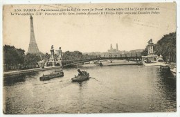 PENICHE -  Péniche Sur La Seine à Paris (75) Vers 1925 - Houseboats