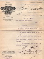 VP3531  - Lettre - Mr Henri CARPENTIER Constructeur à Paris Bd Soult - Médailles à Exposition Universelle Paris 1900 - Documentos