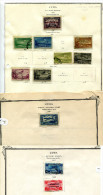 Cuba 1927-32. Album Pages With 11 Stamps - Mixed Condition - Poste Aérienne