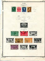 Cuba 1925-28. Album Page With 9 Stamps - Mixed Condition - Gebraucht