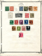 Cuba 1914-17. Album Pages With 18 Stamps - Mixed Condition - Collections, Lots & Séries