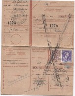 TP 693-714  Perforé M.F. S/Carte Récépissé Des Ets Mynce Frères C.Bruxelles En 1951 Pour Ansegem  AP901 - 1951-..