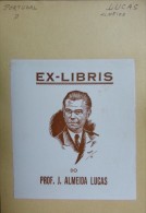 Prof. J. LUCAS D'ALMEIDA - PORTUGAL - Ex-libris Portrait - Ex-Libris