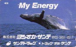 Télécarte Japon - ANIMAL - BALEINE - WHALE Japan Phonecard / My Energy - WAL Telefonkarte - BALLENA - 326 - Dolfijnen