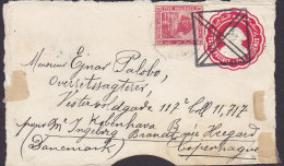 Egypt Egypte Uprated Postal Stationery Ganzsache Entier (Front Only) Cross Boxed Cancel Sent To Denmark VERY SCARCE !! - 1915-1921 British Protectorate