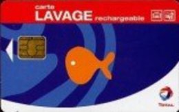 FRANCE CARTE LAVAGE TOTAL RECHARGEABLE SCHLUMBERGER SUPERBE N° ROUGES VERSO - Car Wash Cards