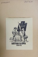 BATKAI ILONA KONYVE - HONGRIE - Ex-libris école - Exlibris