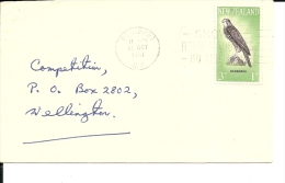 Lettre  Nouvelle Zelande , Oiseaux Karearea   , 1961 (278) - Brieven En Documenten