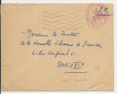 1961 - ALGERIE - RARE OBLITERATION De SAS (SECTION ADMINISTRATIVE SPECIALISEE) De KOUBA - ENVELOPPE FM Pour PARIS - Guerra De Argelia