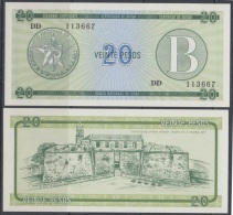 1985-BK-120 CUBA EXCHANGE CURRENCY 1985 20$ . B. UNC - Cuba