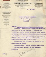 VP3540  - Tabac - Lettre De Mrs F.HARLE & G.BRUNETON Ingénieurs - Conseils à Paris Rue De La Rochefoucauld - Documents