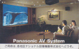 Télécarte Japon - ANIMAL - BALEINE / TV Panasonic - WHALE Japan Phonecard - WAL Telefonkarte - BALLENA / Queue - 371 - Dolfijnen