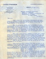 VP3544 - Tabac - Lettre De J.& O.G. PIERSON à PARIS Pour Mr Th. SCHLOESING Directeur Des Manufactures De L´Etat - Documenti