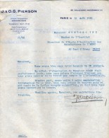 VP3545 - Tabac - Lettre De J.& O.G. PIERSON à PARIS Pour Mr Th. SCHLOESING Directeur Des Manufactures De L´Etat - Documenten