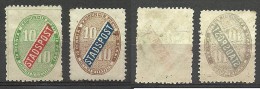 FINLAND HELSINKI 1866/68 Local Post Stadtpost + Error Set Off Abklatsch */(*) - Emissions Locales