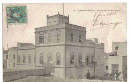 Maroc Marruecos Casablanca Espagnol Sur Carte Consulat D´Allemagne Brief Cover Carta Lettre - Storia Postale