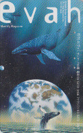 Télécarte Japon - ANIMAL - BALEINE & Globe - WHALE & Map Japan Phonecard - WAL Telefonkarte - BALLENA - 387 - Dauphins