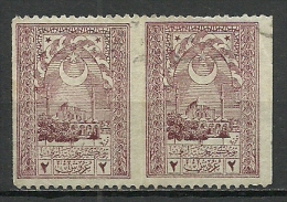 Turkey; 1922 Genoa Printing Postage Stamp 2 K. ERROR "Partially Imperf." - Used Stamps