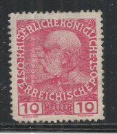 Austria 1908. Scott #115 (M) Emperor, Franz Josef * - Ungebraucht