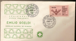 Brazil & FDC Centenary Emilio Goeldi Museum, Ceramica Santarem, Belem-Para, S. Paulo 1966 (803) - FDC