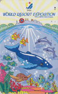 RARE Télécarte Japon / 330-52663 - BALEINE DAUPHIN TORTUE / World Exposition - WHALE & TURTLE Japan Phonecard 423 - Delphine