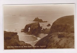 CPA PHOTO ENYS DODMAN AND THE ARMED KNIGTH, LANDS END - Land's End