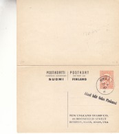 Finlande - Carte Postale De 1967 - Entier Postal - Oblitération Umea - Expédié Vers Les Etats Unis - Par Bateau - Lettres & Documents