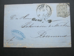 1870 , Brief Aus AACHEN  Nach Holland - Entiers Postaux