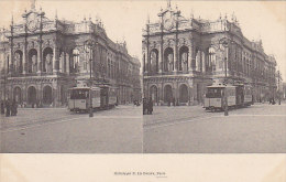 Cartes Stéréoscopiques -  Précurseur Anvers Antwerpen - Schouwburg - Tramway Stapelhuis - Cartoline Stereoscopiche