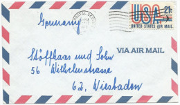 USA 1971 21c Airmail On Cover To Germany USED - Autres & Non Classés