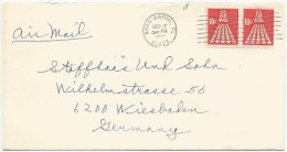 USA 1968 10c Airmail 2 Stamps On Cover To Germany USED - Autres & Non Classés