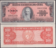 1959-BK-26 CUBA. 1959. 100$. FRANCISCO VICENTE AGUILERA. UNC - Cuba