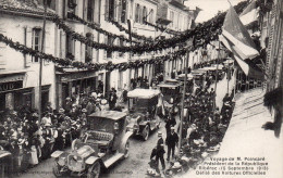 24...DORDOGNE...RIBERAC...VOYAGE DE Mr LE PRESIDENT DE LA REPUBLIQUE  15 SEPT 1913...VOITURES - Riberac