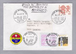 Schweiz Automatenmarken Zu#1 IV "A4" Auf Brief Giornico 1978-06-16 - Timbres D'automates