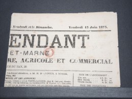 FRANCE - N° 51 Obl Typo Sur Journal - A Voir - P17345 - Zeitungsmarken (Streifbänder)