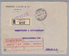 Schweiz Firmenfreistempel 1927-12-28 R-Brief M.Frei-O 3x30Rp. #808 - Máquinas De Franquear