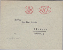 Schweiz Firmenfreistempel 1931-11-21 Zürich Frama "P10P #1042" Brief - Máquinas De Franquear